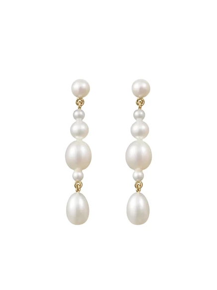 Женские серьги Sophie Bille Brahe Petite Amis De La Perle 14K, белые