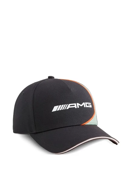 Мужская бейсболка Puma Mercedes‑AMG с изогнутым козырьком, черная