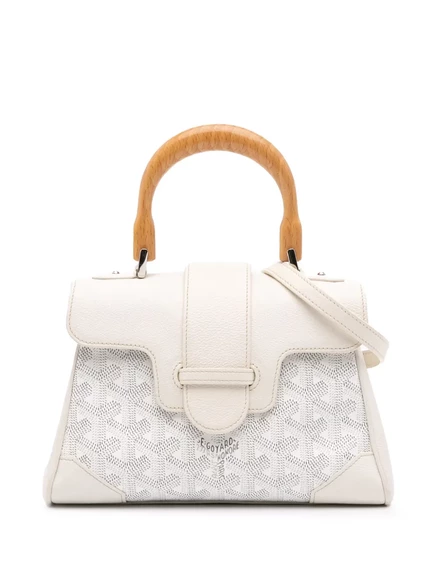 Мини-сумка Goyardine Saigon Souple 2021 года выпуска, бывшая в употреблении white