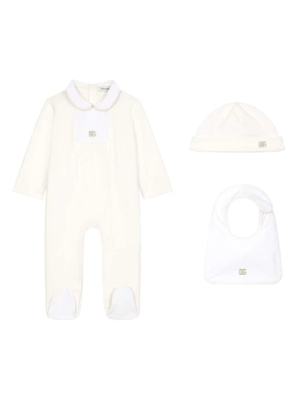 Набор боди Dolce & Gabbana Kids с воротничком, белый