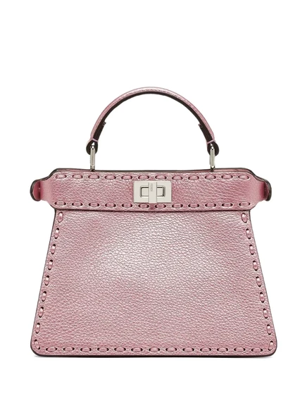 Женская мини-сумка Fendi с замком, розовая