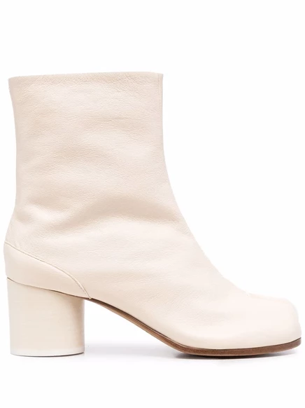 Кожаные ботильоны Maison Margiela Tabi 60 мм white