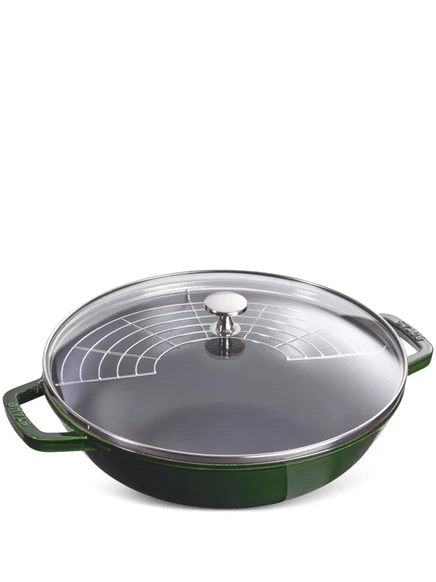 Вок Staub чугунный 30 см, зеленый