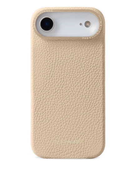 Чехол iphone 17 air maison de sabré кожаный, бежевый