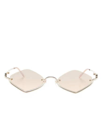 Очки солнцезащитные Gucci Eyewear полободковые, коричневые