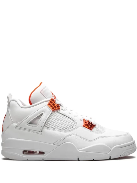 Унисекс кроссовки Jordan Air Jordan 4 Retro, бело-оранжевые