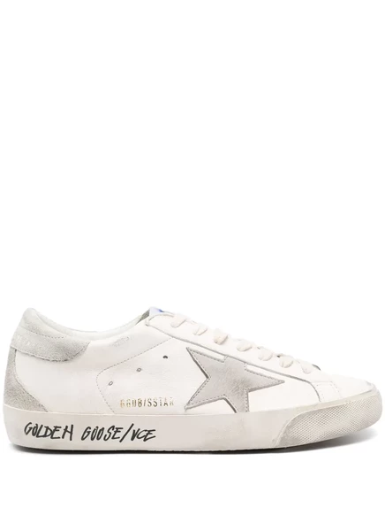 Мужские кеды Golden Goose Super-Star из кожи, слоновая кость