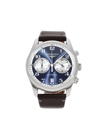 Мужские часы Longines Master Collection 40 мм, хронограф, синие