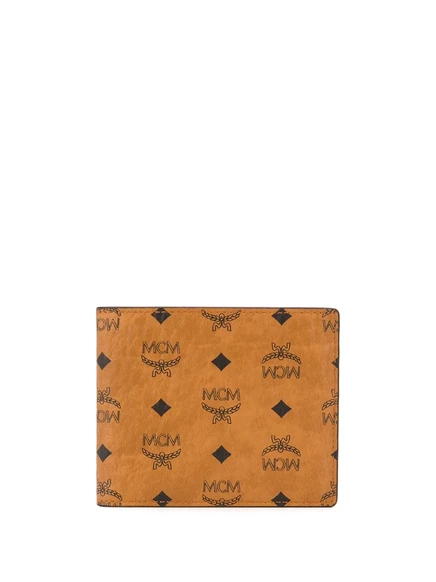 Складной кошелек MCM с монограммой, коричневый