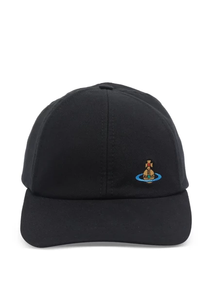 Унисекс бейсболка Vivienne Westwood с вышивкой Orb, черная