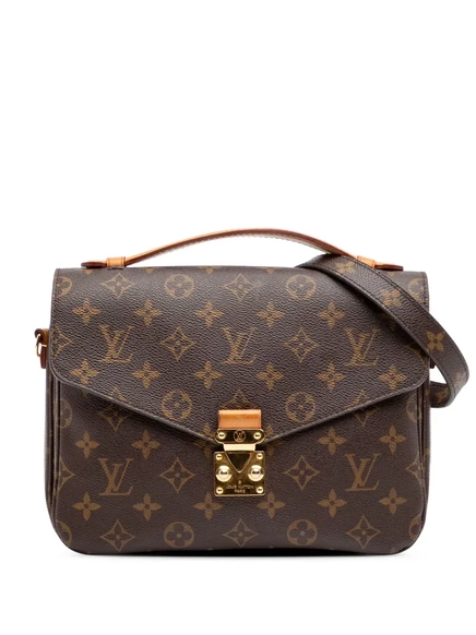 Сумка Louis Vuitton 2016 года выпуска, бывшая в употреблении, с монограммой Pochette Metis brown