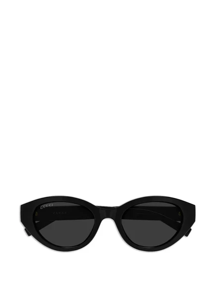 Женские солнцезащитные очки Gucci Eyewear кошачьи с полоской, черные