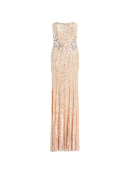 Женское макси-платье Jenny Packham Topaz, бежевое