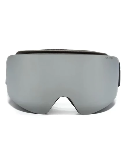 Лыжные очки с логотипом TOM FORD Eyewear на ремешке с зеркальными линзами black