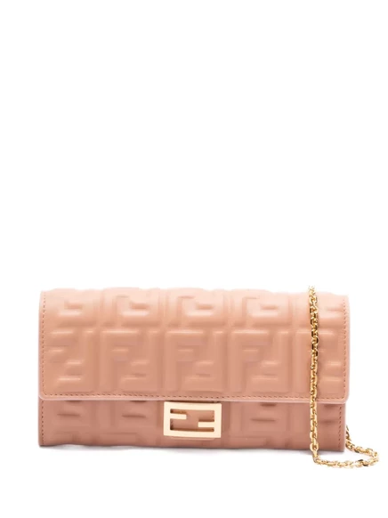Женский кошелек-клатч Fendi Continental, розовый