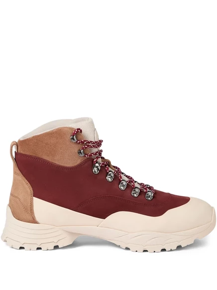Ботинки Brunello Cucinelli из нубука, амарантовые