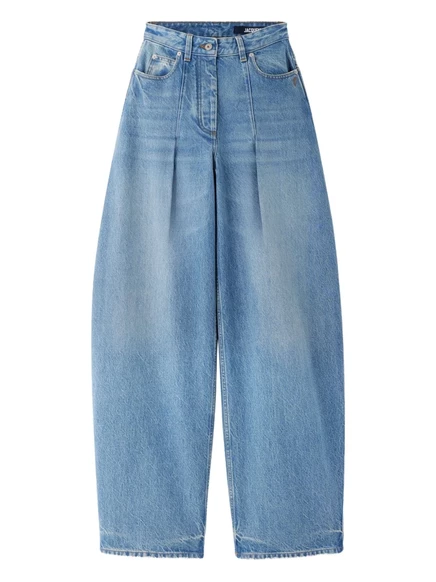 Плиссированные джинсы Jacquemus Le De-Nîmes Ovalo blue