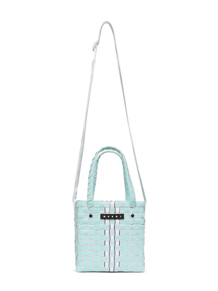 Детская сумка Marni Kids Basket плетеная, голубая