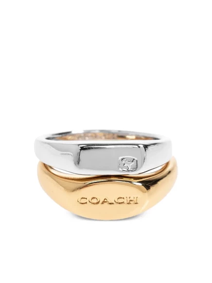 Женские кольца Coach, набор из 2, серебристые и золотистые