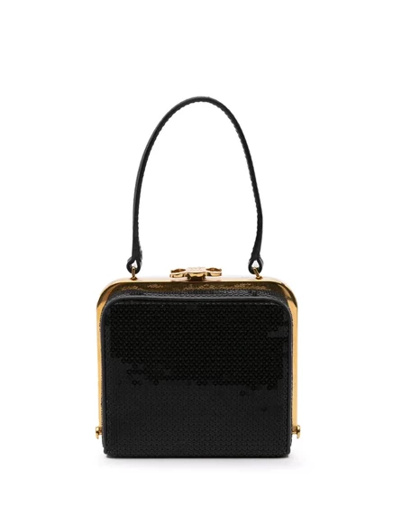 Женский клатч Celine Pre-Owned Minaudiere с пайетками, черный