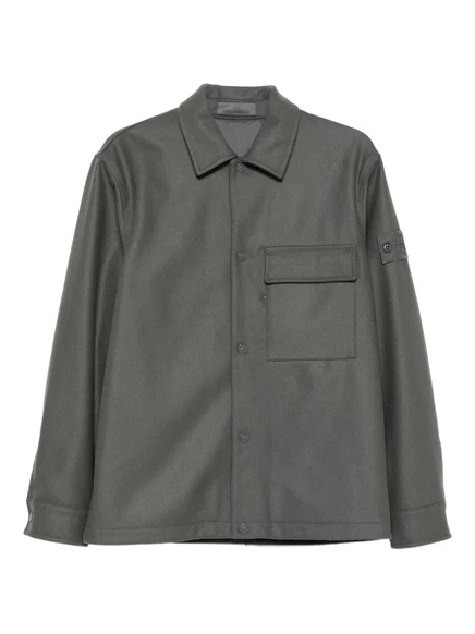 Мужская куртка-рубашка Stone Island с карманом, серая