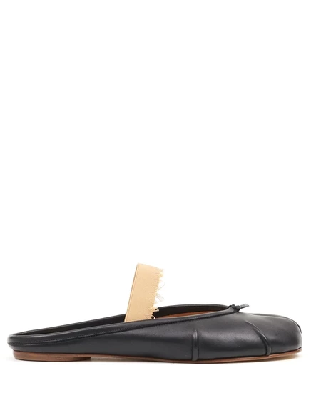 Женские мюли Maison Margiela Tabi из кожи, черные