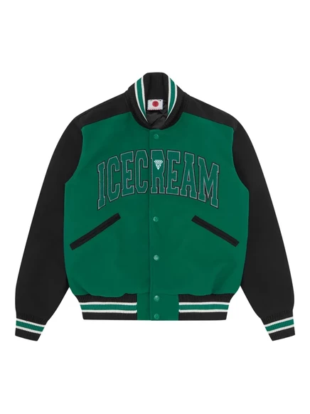 Мужской бомбер Icecream Varsity шерстяной, зеленый