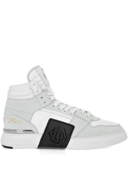 Кожаные кроссовки Philipp Plein Phantom Kicks со средним берцем white