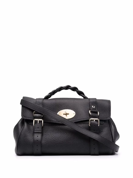 Кожаная сумка-ранец Mulberry Alexa black
