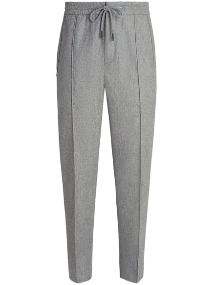 Мужские зауженные брюки Zegna с кулиской, серые
