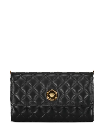 Женский клатч Versace стеганый, черный