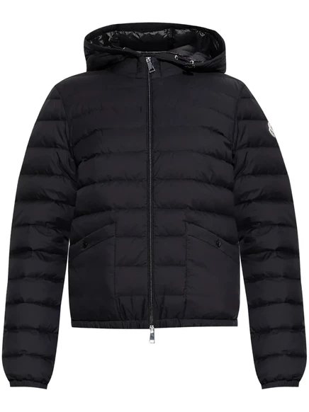 Женская пуховая куртка Moncler Hede с капюшоном, черная