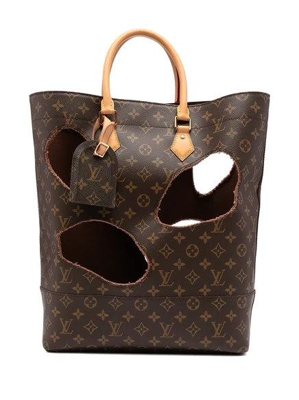 Сумка-тоут Louis Vuitton, бывшая в употреблении, x Comme des Garçons 2014, выпущенная ограниченным тиражом. brown