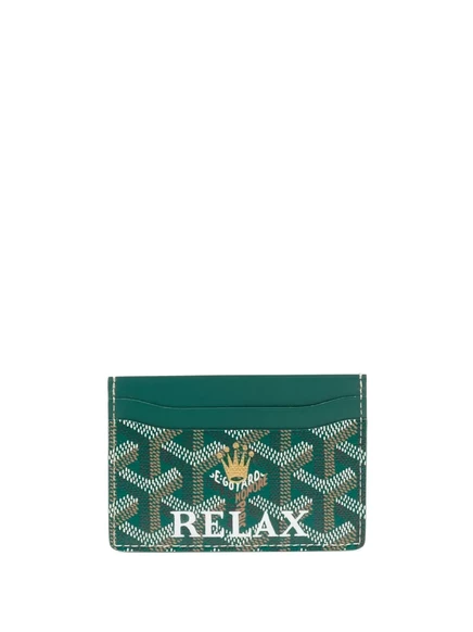 Женский кардхолдер Goyard Pre-Owned Saint Sulpice, зеленый/желтый/белый