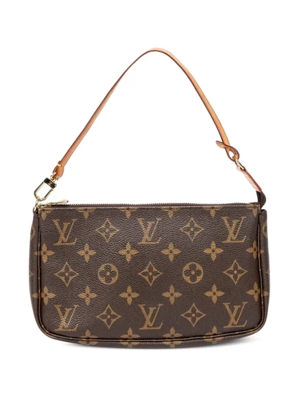 Холщовая сумка через плечо с монограммой Louis Vuitton, бывшая в употреблении в 2000-х годах
