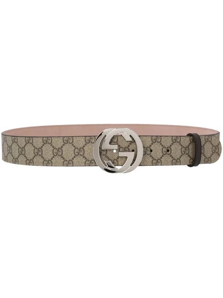 Мужской ремень Gucci Interlocking‑G, нейтральный
