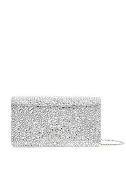 Женский клатч Valentino Garavani VLogo Signature, серебристый