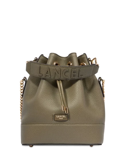 Маленькая кожаная сумка-ведро Lancel от Ninon De Lancel green