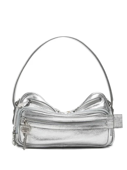 Сумка через плечо Acne Studios Camero Party с металлической отделкой silver