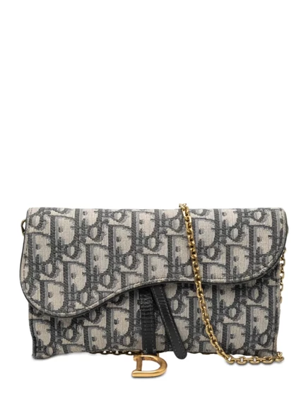 Женская сумка через плечо Dior Saddle Wallet, синяя