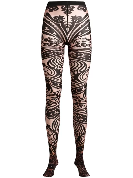 Женские колготки Etro Paisley Tattoo, черные