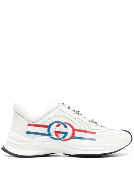 Кроссовки Gucci Run из кожи, белые