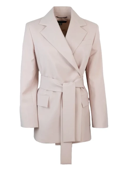 Пиджак выходного дня Max Mara с подпоясанными лацканами neutrals
