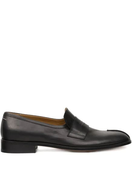 Мужские лоферы MM6 MAISON MARGIELA Tabi из кожи, черные