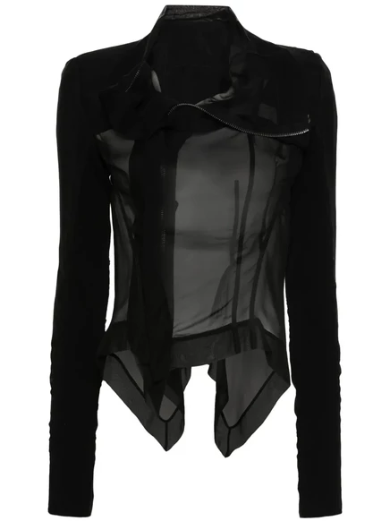Жакет из шелка и жоржета Rick Owens Naska black