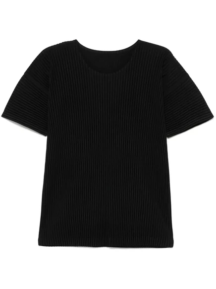 Мужская футболка Homme Pliss Issey Miyake плиссе, черная