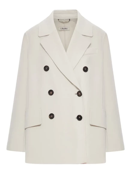 Двубортный шерстяной пиджак Max Mara от Max Mara white