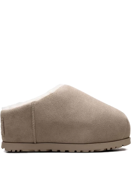 Женские мюли UGG Pumped с меховой отделкой, бежевые
