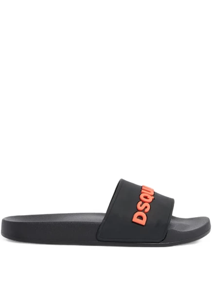Мужские шлепанцы Dsquared2 с логотипом, черные