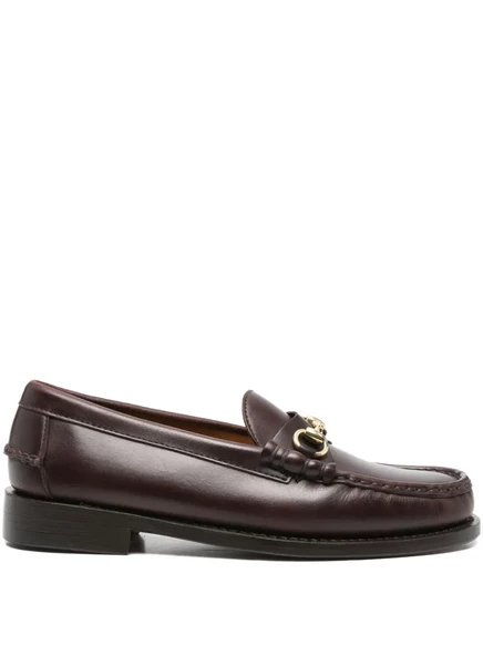 Мужские кожаные лоферы Sebago horsebit, тёмно-коричневые